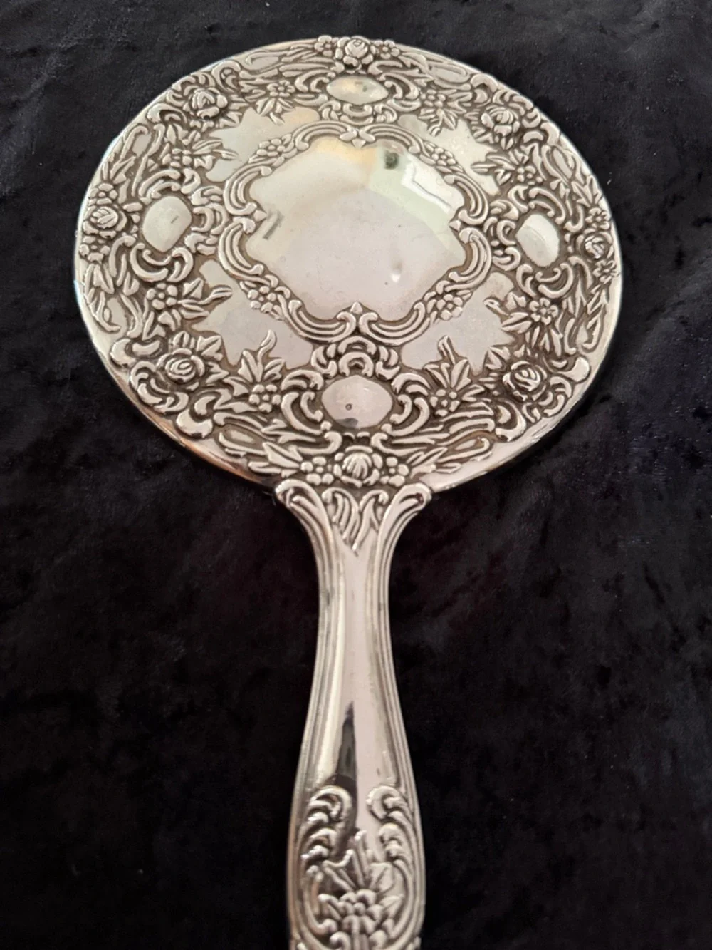 Vintage Silvery Plated Dressing Mirror